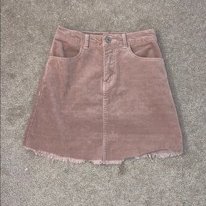 Pink Corduroy Skirt